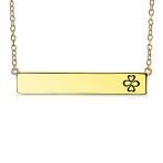Ayllu Heart Infinity Clover Sideways Bar Pendant Necklace - Image 2