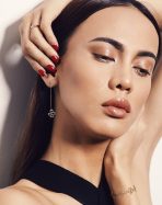 Ayllu Amulet Dangle Chandelier Earrings Infinity Clover Pave CZ Sterling Silver - Image 3