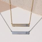 Ayllu Heart Infinity Clover Sideways Bar Pendant Necklace - Image 5