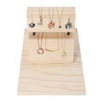 Pine Wood Countertop Multi Jewelry Displays Table Fixture Sign Holder