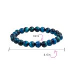 Natural Stone Multi Color Stackable Round 8MM Ball Beads Strand Stretch Bracelet - Image 83