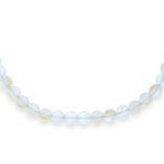 Classic Transcalent Created Moonstone Round 10MM Ball Bead Strand Necklace 16 Inch - Image 2