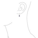 Western Style Dangle Gemstone Earrings with Blue Lapis Lazuli & Turquoise Onyx - Image 8