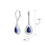 Western Style Dangle Gemstone Earrings with Blue Lapis Lazuli & Turquoise Onyx - Image 11
