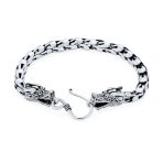 Bali Handmade Dragon Scales Chain Link Bracelet  Silver Men - Image 2