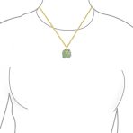 Bali Tribal Green Jade Elephant Pendant Necklace 14K Gold - Image 6