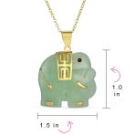 Bali Tribal Green Jade Elephant Pendant Necklace 14K Gold - Image 8