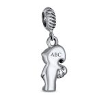 Cartoon Cheerleader Soccer Player Dangle Charm Bead Sterling Silver for Bracelet - Image 4