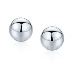 Set of Two Minimalist Drop Ball Earrings in Sterling Silver 2-10 MM Sizes - Image 19
