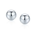 Set of Two Minimalist Drop Ball Earrings in Sterling Silver 2-10 MM Sizes - Image 10