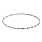 Thin Rope Cable Round Stackable Braided Twist Bangle Bracelet .925 Sterling Silver