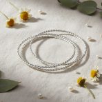 Thin Rope Cable Round Stackable Braided Twist Bangle Bracelet .925 Sterling Silver - Image 3