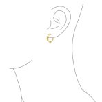 Classic Basic Clip On Hoop Earrings Gold Plated Sterling Silver .75 Diameter - Image 6