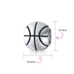American Sports Basketball Charm Bead Sterling Silver - Image 3