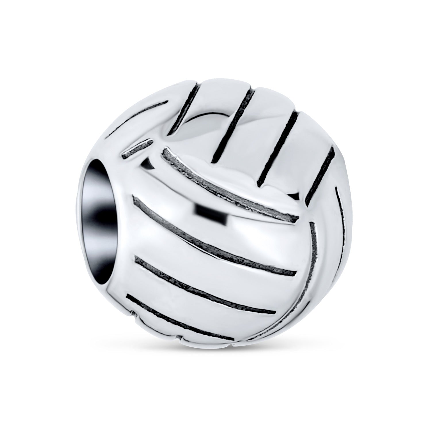 beach-ball-volleyball-charm-bead_pbx-df-sb-1020_1 Volleyball Charm Bead Sterling Silver for European Bracelets - Image 1