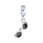 Set of 2 Black Movie Star Sunglasses & Cactus Charm Bead Sterling Silver Fits European Bracelet - Image 5