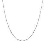 Thin 2MM Sterling Silver Bar Dot Dash Pallini Chain Link Necklace 18 Inch - Image 2