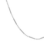 Thin 2MM Sterling Silver Bar Dot Dash Pallini Chain Link Necklace 18 Inch - Image 4