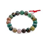 Mala Brown Earth Stone Jasper Bead Stretch Bracelet for Men Multi-Color 10MM - Image 2