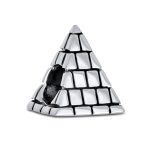 Set of 2 Vacation Travel Suitcase Luggage & Egyptian Pyramid Charm Bead Silver - Image 5