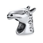 Set of 2 Western Horse and Jockey Equestrian Cap Hat Charm Bead Sterling Silver - Image 2