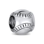 Softball Team Charm Bead Sterling Silver for European Bracelets - Image 2