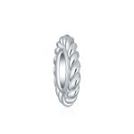 Sterling Silver Charm Bead Simple Twist Rope Cable Spacer for European Bracelet