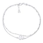 Queen Bumble Bee Charm Anklet Ankle Bracelet Sterling Silver 9-10 Inch - Image 2