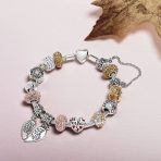 Melody G Clef Music Note Charm Bead in Oxidized Sterling Silver for Bracelets - Image 4