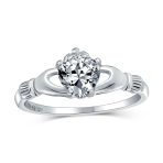 BFF Sister Statement Ring Blue Simulated Sapphire CZ Pave