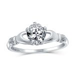 BFF Sister Statement Ring Blue Simulated Sapphire CZ Pave