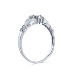 BFF Sister Statement Ring Blue Simulated Sapphire CZ Pave - Image 3