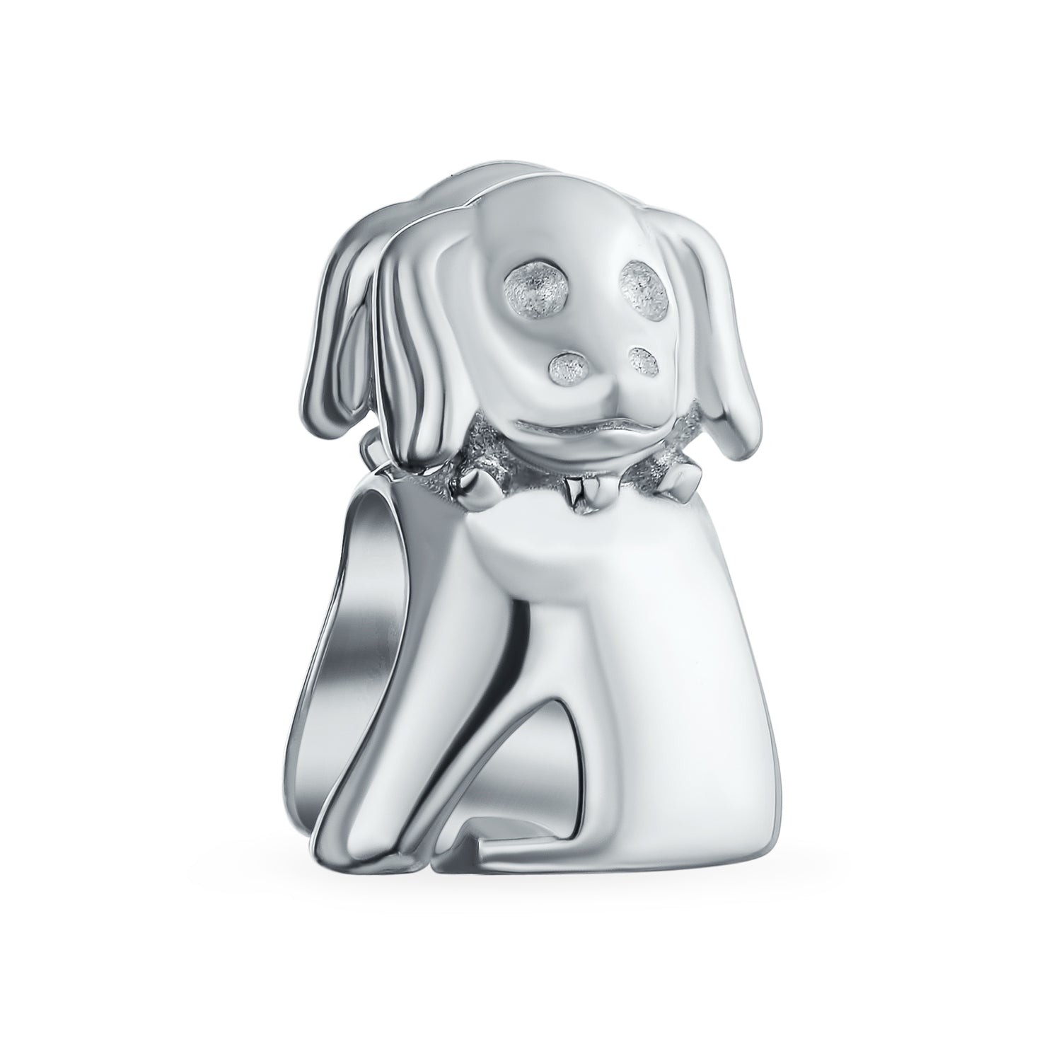 bff-dog-pet-silver-pandora-bead_pbx-hs-050-darkenr_1 Dog Charm Bead .925 Sterling Silver European Bracelet for Pet Lover - Image 1