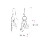 Best Friend Pet Lover Dangle Earrings Dog Bone Paw Print - Image 4