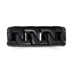 Mens Stainless Steel Biker Jewelry Black Cuban Chain Ring Band Gothic Style - Image 2