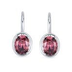 Vintage Oval CZ Drop Earrings Lever Back Sterling Silver - Image 10