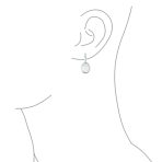 White Blue Purple Opal Dangle Gemstone Earrings Sterling Silver Vintage Style - Image 5