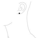 Traditional 2CT Round Black CZ Halo Clip-On Earrings Silver Plated 7MM - Image 9
