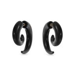 Round Swirl Spiral Tribal Fake Faux Ear Plug Taper Earrings Acrylic Resin Steel - Image 6