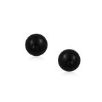 Classic 6MM Light Orange Coral Gemstone Drop Ball Earrings in Sterling Silver - Image 15