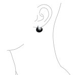 Oval Half Crescent Lapis Lazuli Stabilized Turquoise Black Onyx Hoop Earrings - Image 9
