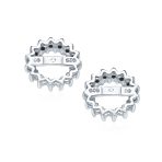 Removable CZ Cubic Zirconia Halo Earring Jackets for Studs .925 Sterling Silver - Image 16