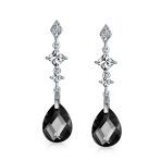 Briolette Teardrop CZ Dangle Chandelier Earrings Sterling Silver Gemstone - Image 5