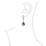 Briolette Teardrop CZ Dangle Chandelier Earrings Sterling Silver Gemstone - Image 13