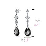 Briolette Teardrop CZ Dangle Chandelier Earrings Sterling Silver Gemstone - Image 17