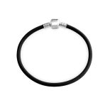 Red Pink Genuine Leather Bracelet Fits European Beads Charm .925 Sterling Silver Barrel Clasp - Image 5