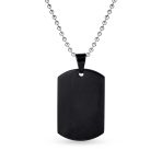 X-Large Military Dog Tag Pendant Necklace Stainless Steel 24 Inch Ball Chain - Image 5