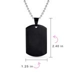 X-Large Military Dog Tag Pendant Necklace Stainless Steel 24 Inch Ball Chain - Image 11