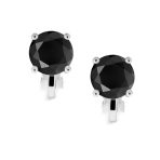 Traditional 2CT Round CZ Solitaire Clip-On Earrings - Gold Silver Non-Pierced 8MM - Image 28
