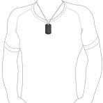 Medium Black Dog Tag Pendant Necklace for Men Stainless Steel 24" Chain - Image 6
